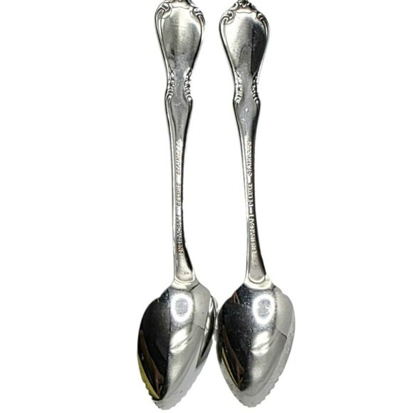 2 Oneida Craft Chateau Grapefruit Spoon Fruit Floral Stainless Steel Vintage - Picture 4 of 5